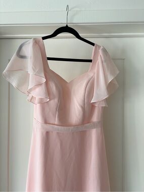 JJ’s House Odina bridesmaid dress color blushing pink